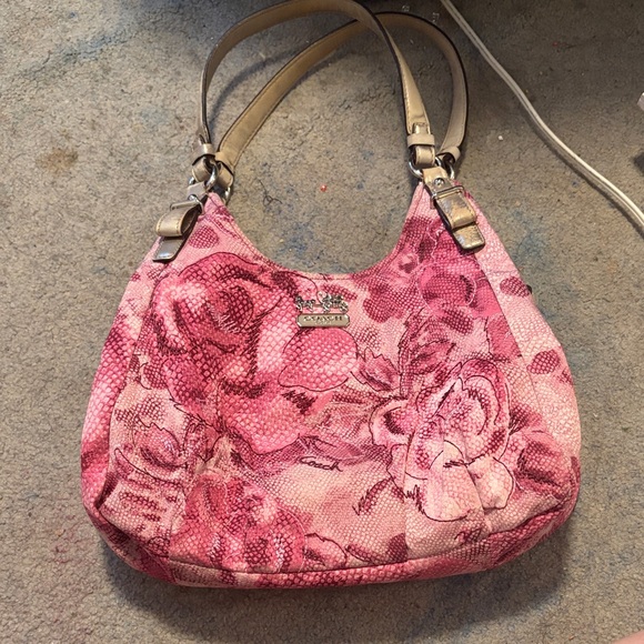 Coach Handbags - Coach Pink Floral Shoulder Bag